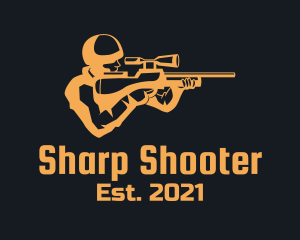 Rifle - Army Soldier Sniper logo design