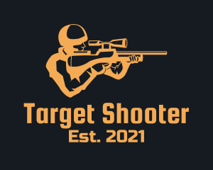 Shooter - Army Soldier Sniper logo design