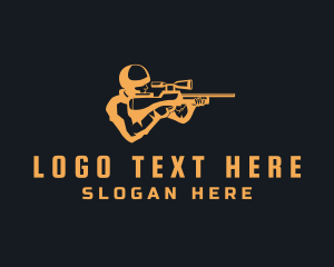 Team - Army Soldier Sniper logo design