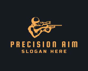 Sniper - Army Soldier Sniper logo design