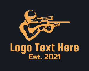 Firearm - Army Soldier Sniper logo design