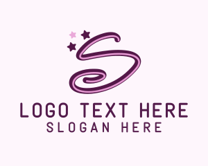 Pink Star - Star Letter S logo design