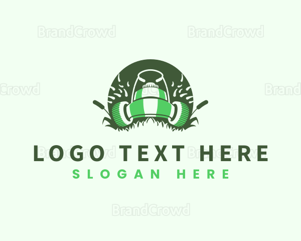 Lawn Mower Gardening Logo