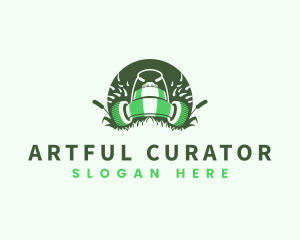 Lawn Mower Gardening logo design