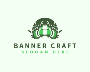 Lawn Mower Gardening logo design