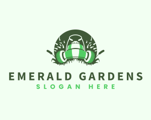 Lawn Mower Gardening logo design