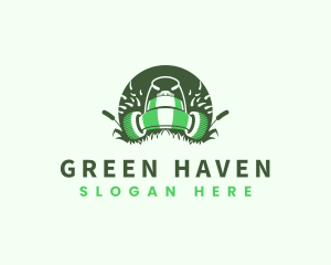 Lawn Mower Gardening logo design