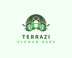 Lawn Mower Gardening logo design