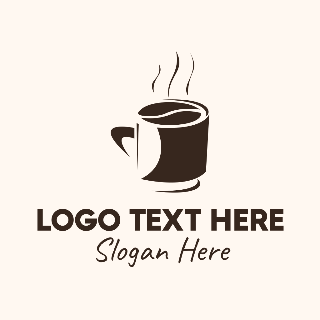 Coffee Bean Hot Cup Mug Logo | BrandCrowd Logo Maker