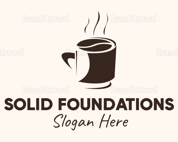 Coffee Bean Hot Cup Mug Logo