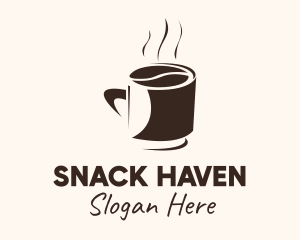 Coffee Bean Hot Cup Mug logo design