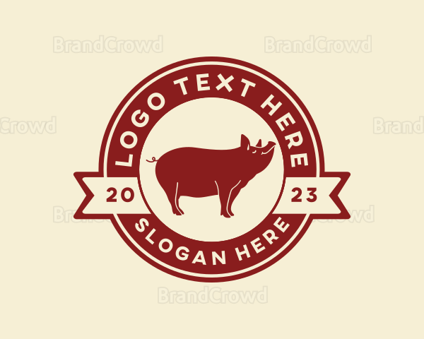 Pork Pig Meat Logo
