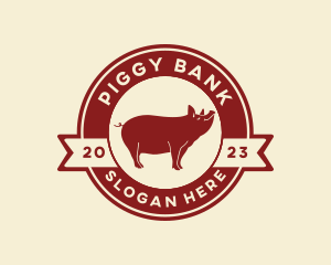 Pig - Pork Pig Meat logo design