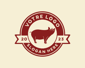 Pig - Pork Pig Meat logo design