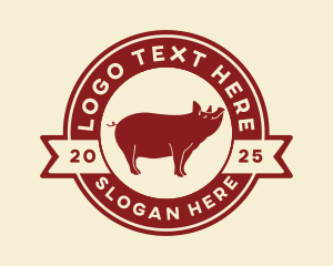 Animal - Pork Pig Animal logo design