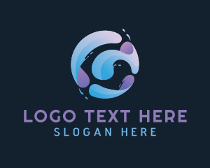 Gradient Spiral Globe Logo