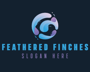 Gradient Spiral Globe logo design