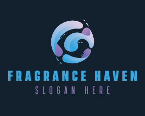 Gradient Spiral Globe logo design