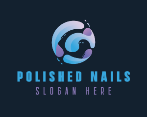 Gradient Spiral Globe logo design