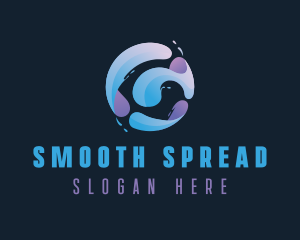 Gradient Spiral Globe logo design