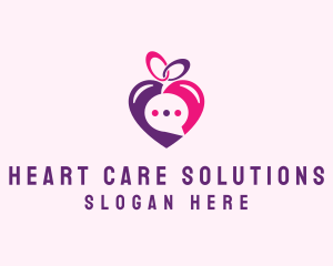 Online Dating Love Message logo design