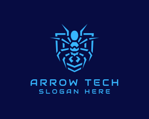 Spider Tech Shield logo design