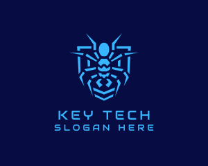 Spider Tech Shield logo design