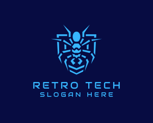 Spider Tech Shield logo design