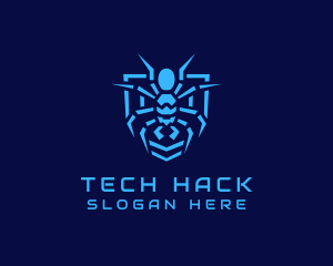 Spider Tech Shield logo design