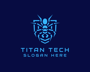 Spider Tech Shield logo design