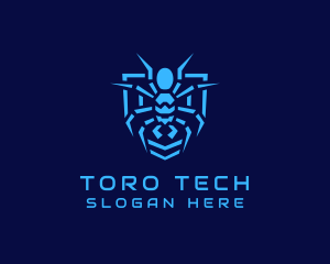 Spider Tech Shield logo design