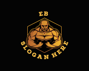 Most Muscular Pose Bodybuilder Logo