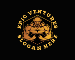 Exercise - Most Muscular Pose Bodybuilder logo design