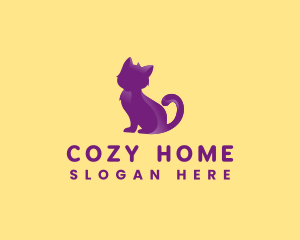 Kitten Cat Feline logo design