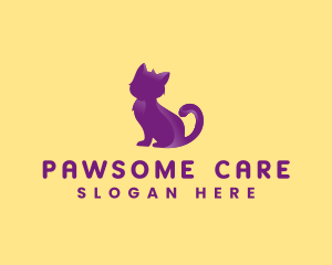 Kitten Cat Feline logo design