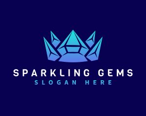 Diamond Gem Crown logo design