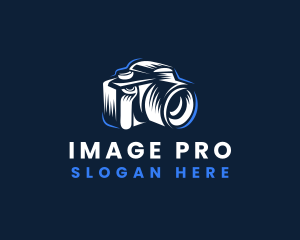 Imaging - Lens Media Photography logo design