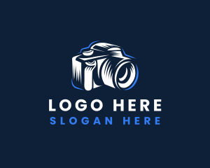 Black Camera - Lens Media Photography logo design