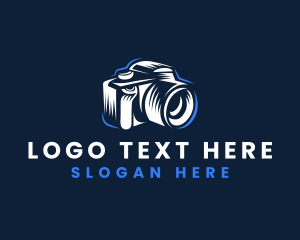 Imaging - Lens Media Photography logo design