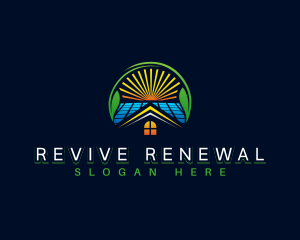 House Solar Panel Plant logo design