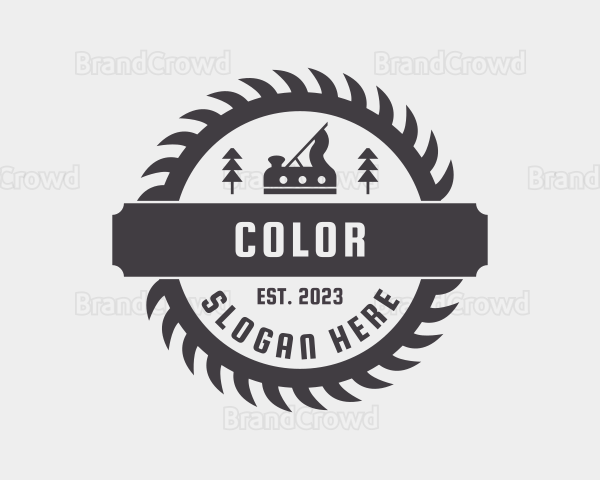 Woodwork Planer Lumberjack Logo