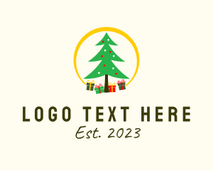 Gift Giving - Christmas Tree Gifts logo design