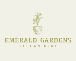 Flower Plant Backyard logo design