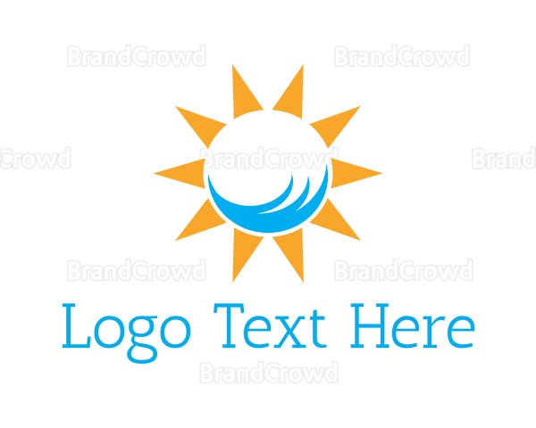 Sun Beach Summer Logo