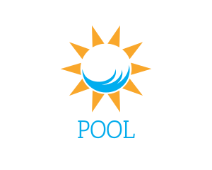 Sun Beach Summer  logo design
