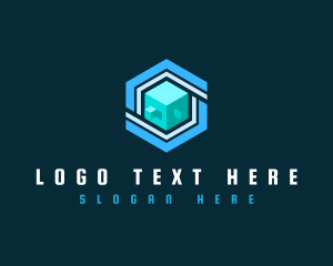 Geometry - Data Tech Cube logo design