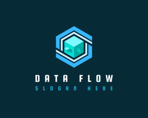 Data Tech Cube logo design