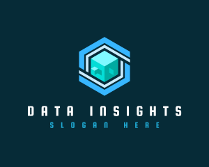 Data Tech Cube logo design