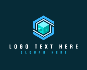 Polygon - Data Tech Cube logo design