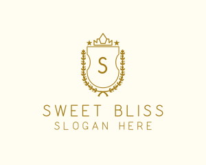 Luxury Crown Shield Wreath Logo